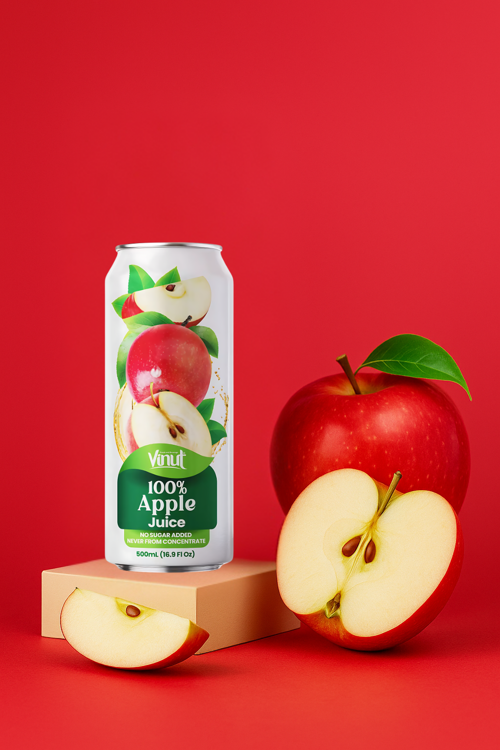 Apple - VINUT | 100% Real Fruit Juice – No Sugar Added | Tropical, Organic, Non-GMO. Drink Vinut Now.