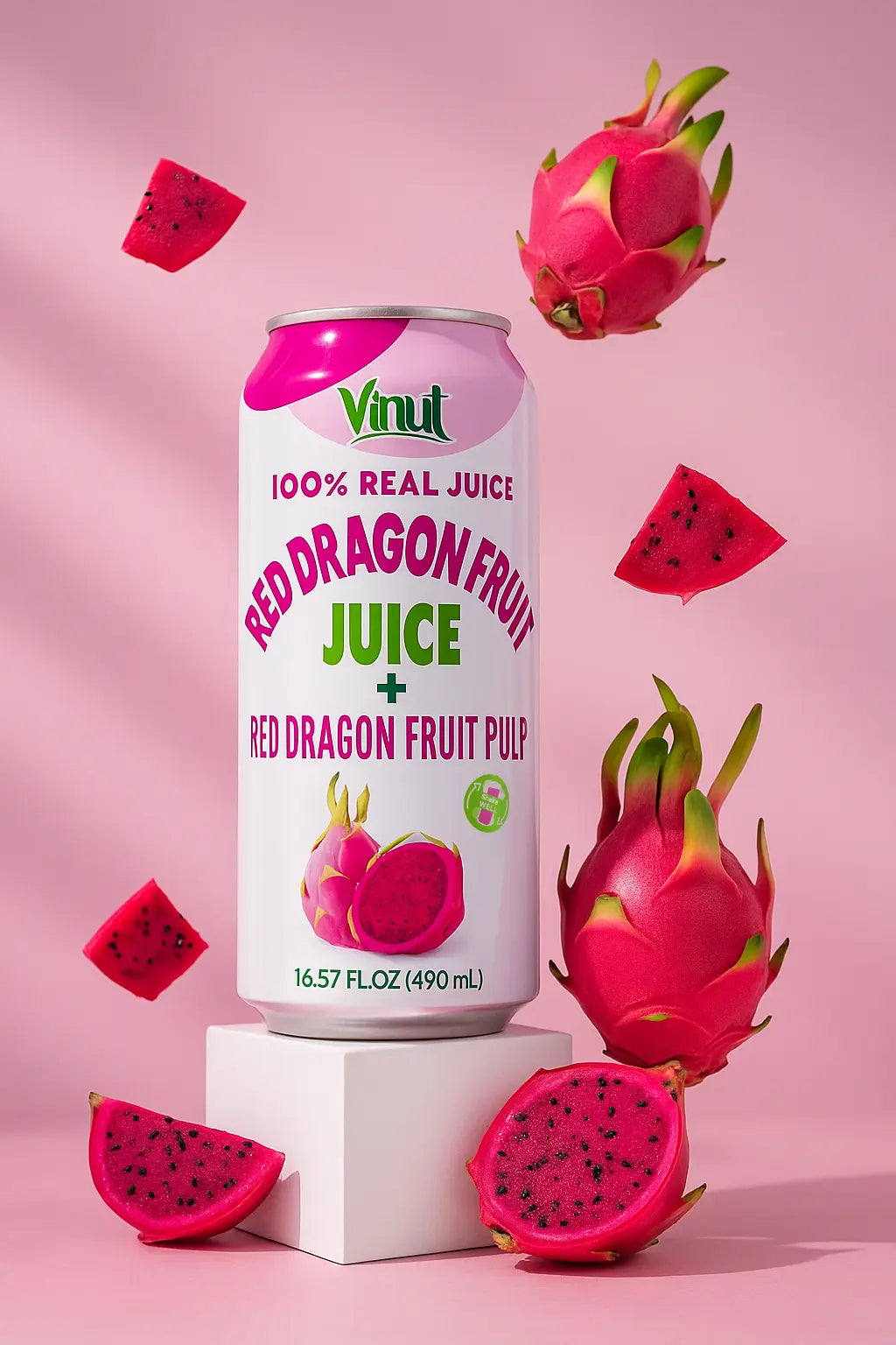 Dragon Fruit - VINUT | 100% Real Fruit Juice – No Sugar Added | Tropical, Organic, Non-GMO. Drink Vinut Now.