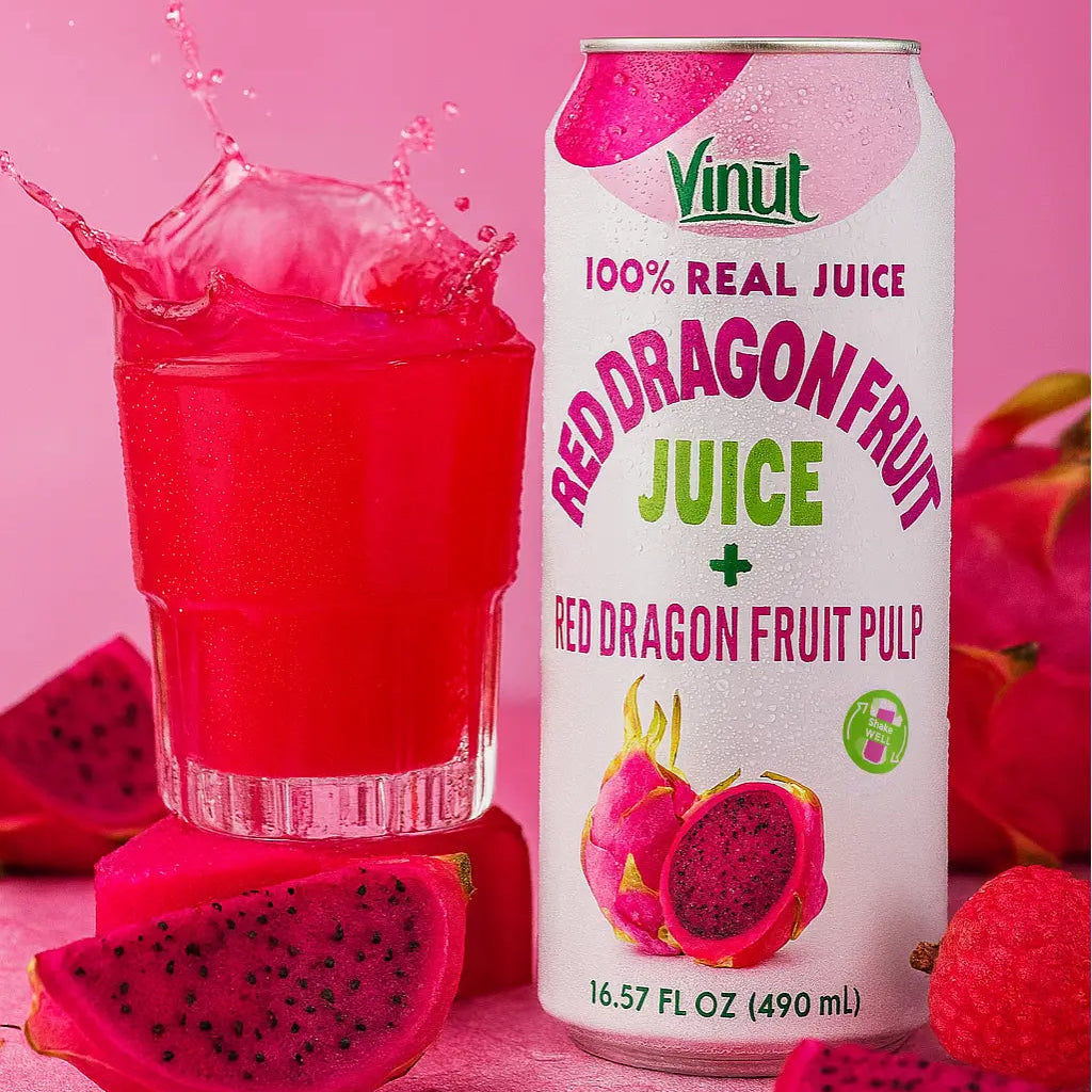 Dragon Fruit - VINUT | 100% Real Fruit Juice – No Sugar Added | Tropical, Organic, Non-GMO. Drink Vinut Now.