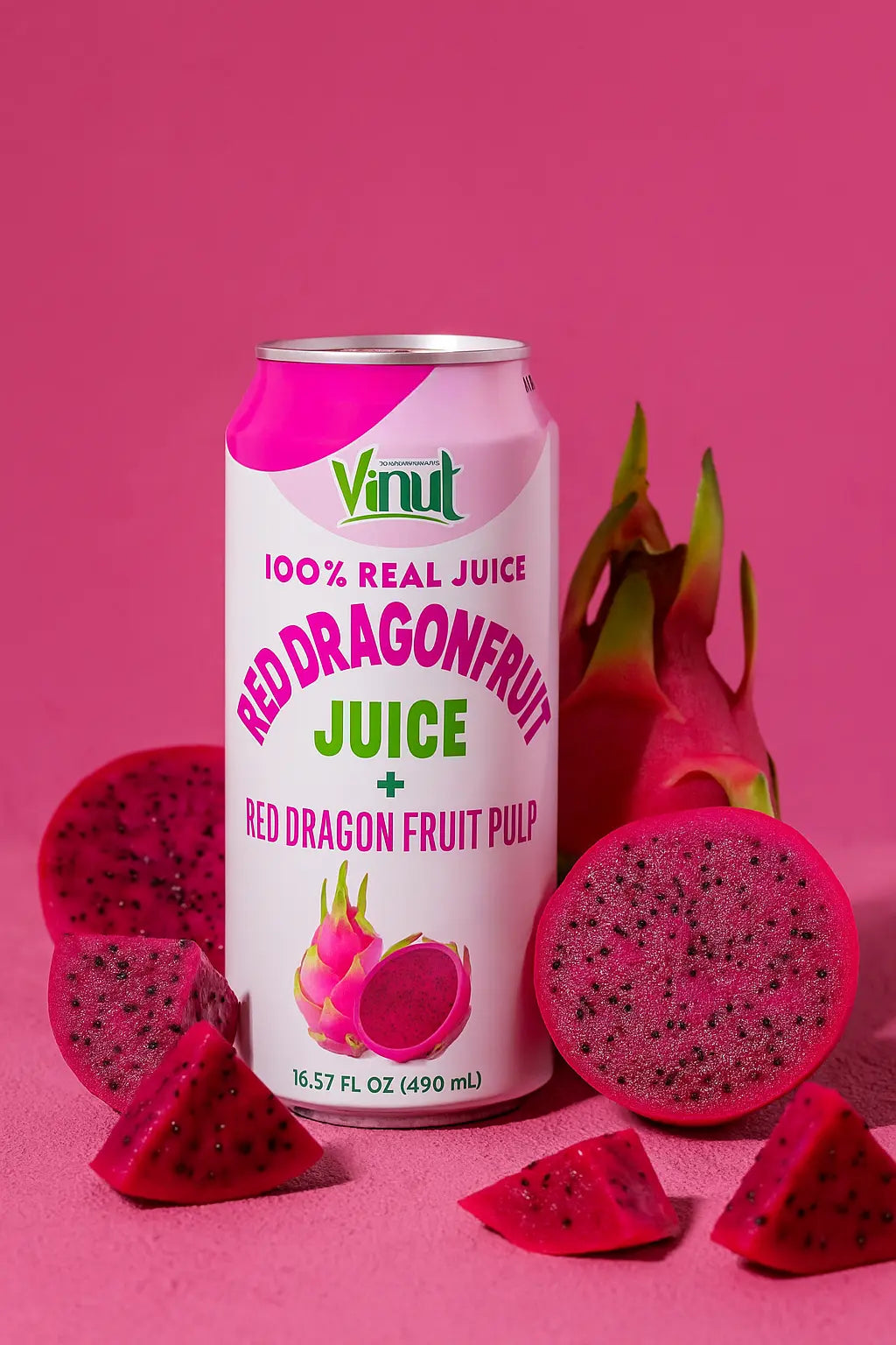 Dragon Fruit - VINUT | 100% Real Fruit Juice – No Sugar Added | Tropical, Organic, Non-GMO. Drink Vinut Now.