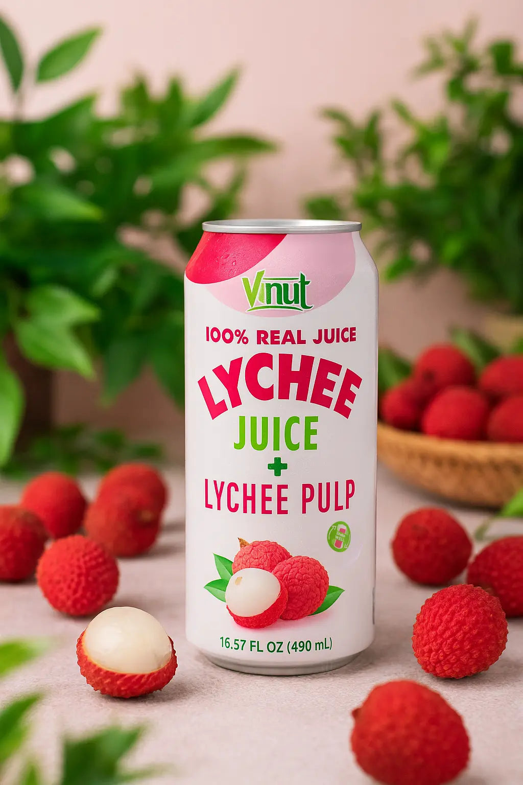 Lychee - VINUT | 100% Real Fruit Juice – No Sugar Added | Tropical, Organic, Non-GMO. Drink Vinut Now.