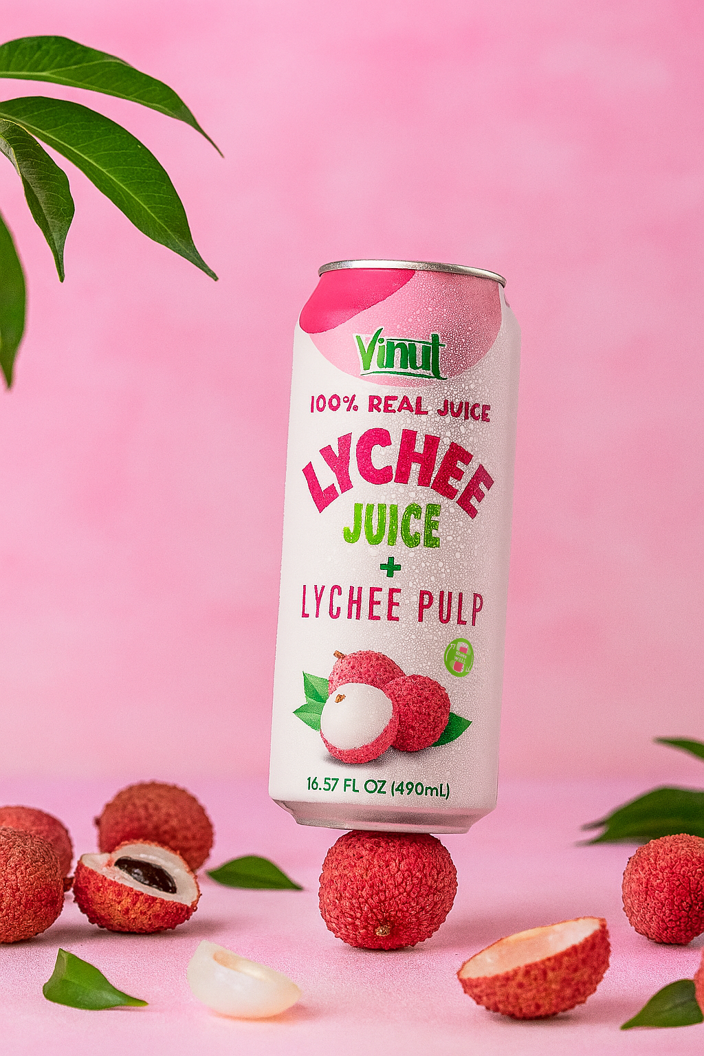 Lychee - VINUT | 100% Real Fruit Juice – No Sugar Added | Tropical, Organic, Non-GMO. Drink Vinut Now.