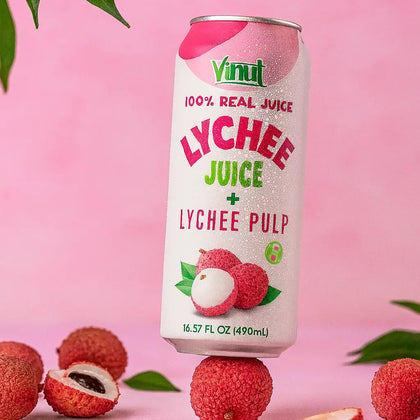 Lychee - VINUT | 100% Real Fruit Juice – No Sugar Added | Tropical, Organic, Non-GMO. Drink Vinut Now.