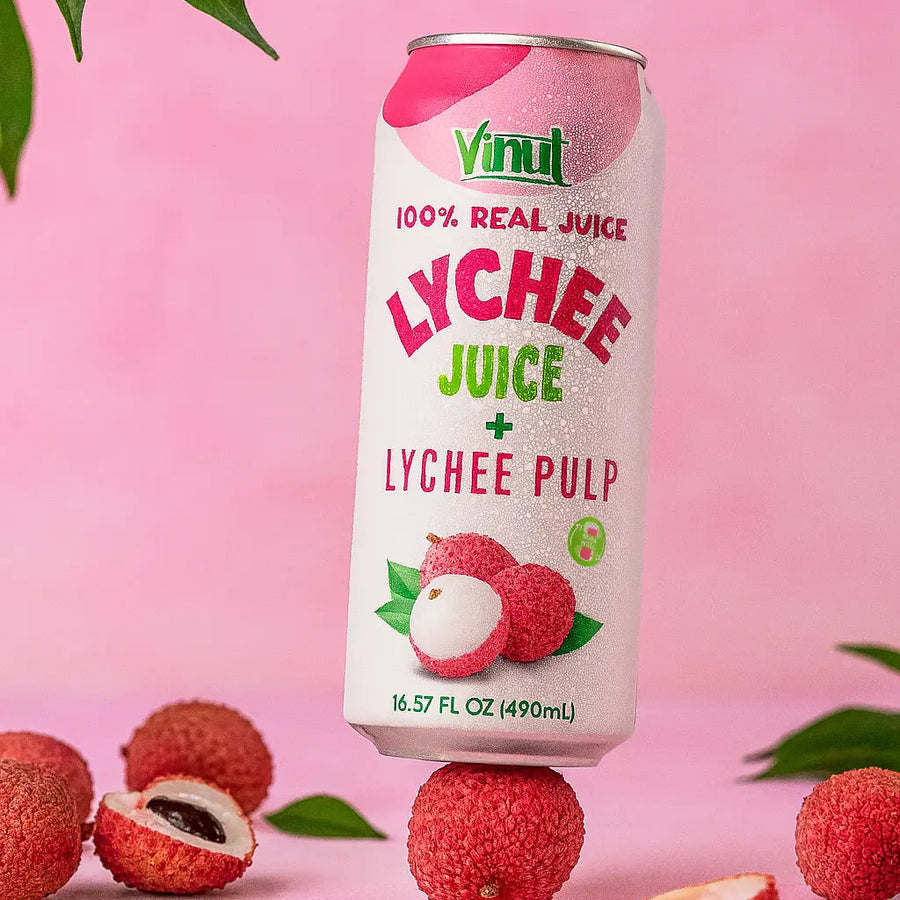 Lychee - VINUT | 100% Real Fruit Juice – No Sugar Added | Tropical, Organic, Non-GMO. Drink Vinut Now.
