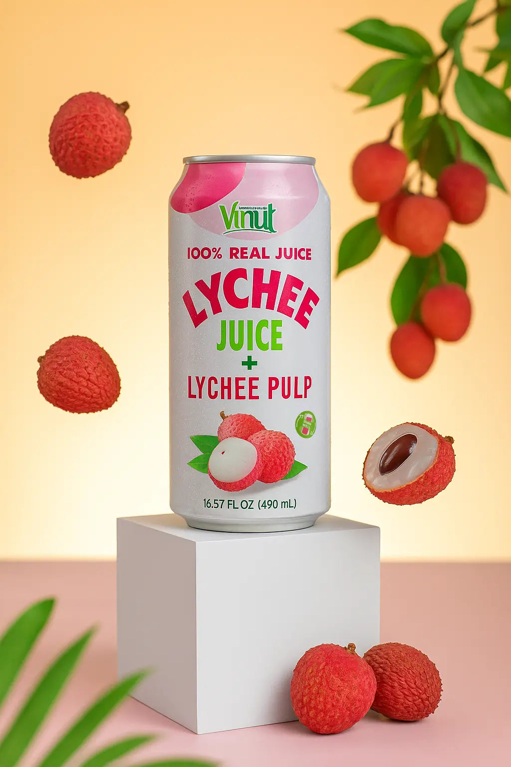 Lychee - VINUT | 100% Real Fruit Juice – No Sugar Added | Tropical, Organic, Non-GMO. Drink Vinut Now.