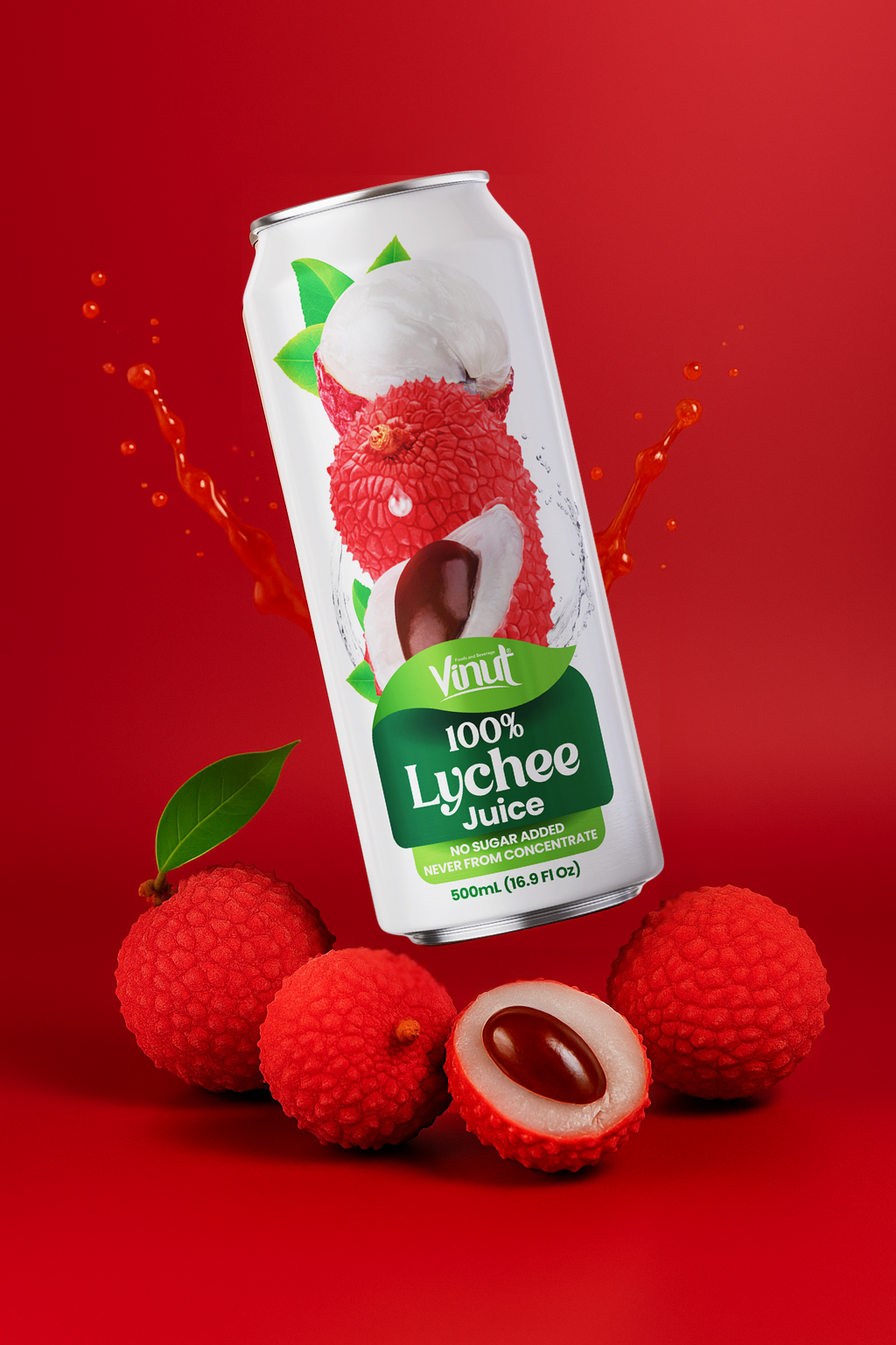 Lychee - VINUT | 100% Real Fruit Juice – No Sugar Added | Tropical, Organic, Non-GMO. Drink Vinut Now.