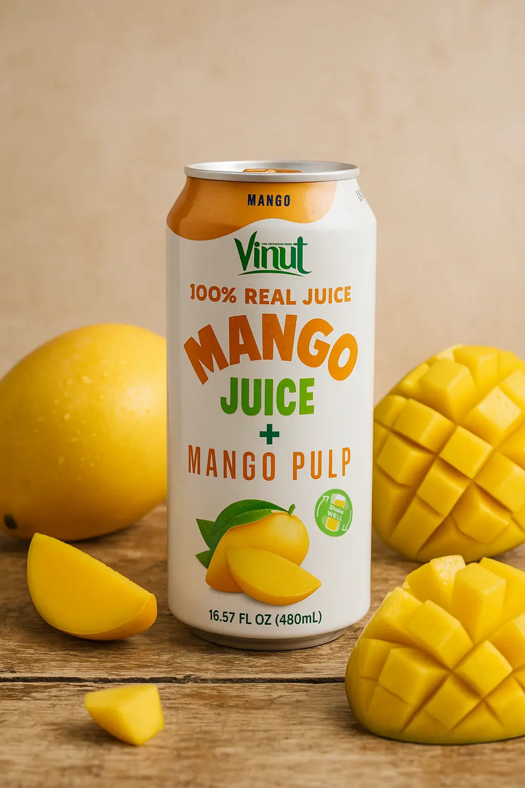 Mango - VINUT | 100% Real Fruit Juice – No Sugar Added | Tropical, Organic, Non-GMO. Drink Vinut Now.