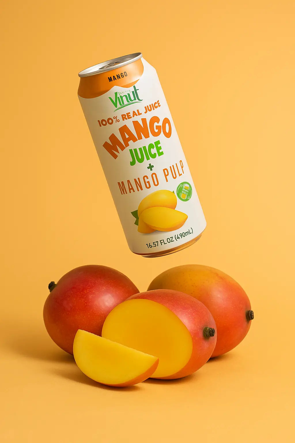 Mango - VINUT | 100% Real Fruit Juice – No Sugar Added | Tropical, Organic, Non-GMO. Drink Vinut Now.