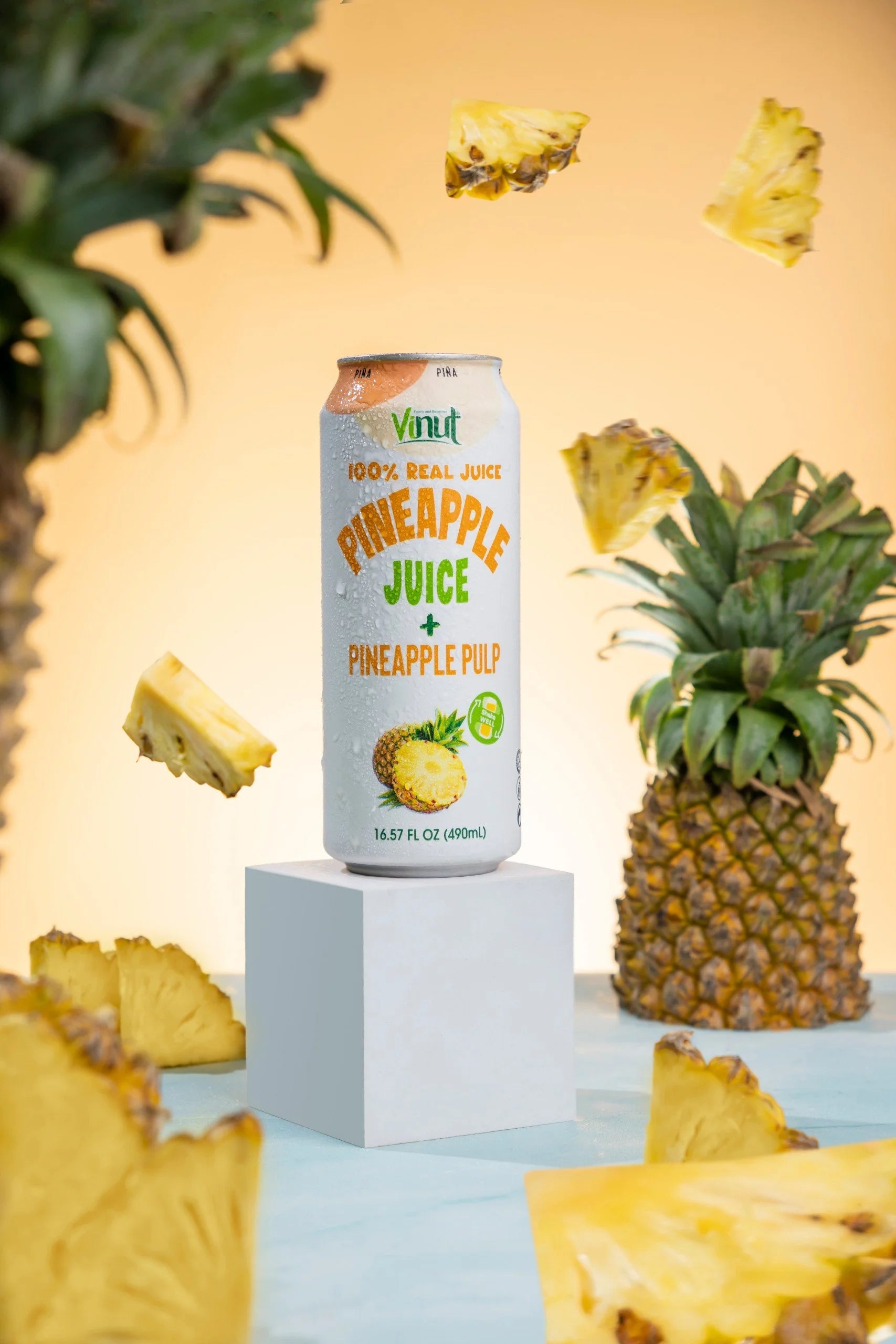 Pineapple - VINUT | 100% Real Fruit Juice – No Sugar Added | Tropical, Organic, Non-GMO. Drink Vinut Now.