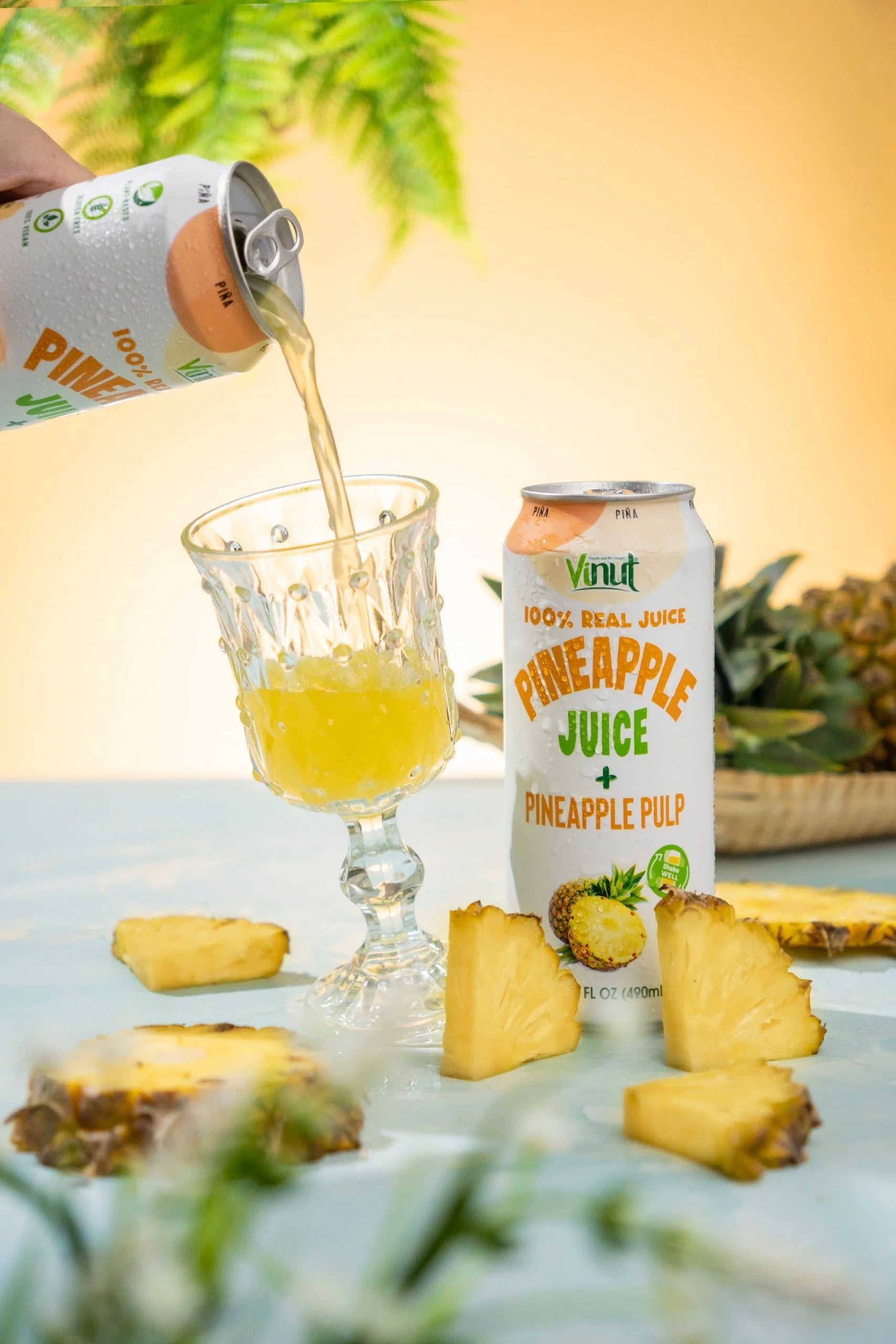 Pineapple - VINUT | 100% Real Fruit Juice – No Sugar Added | Tropical, Organic, Non-GMO. Drink Vinut Now.