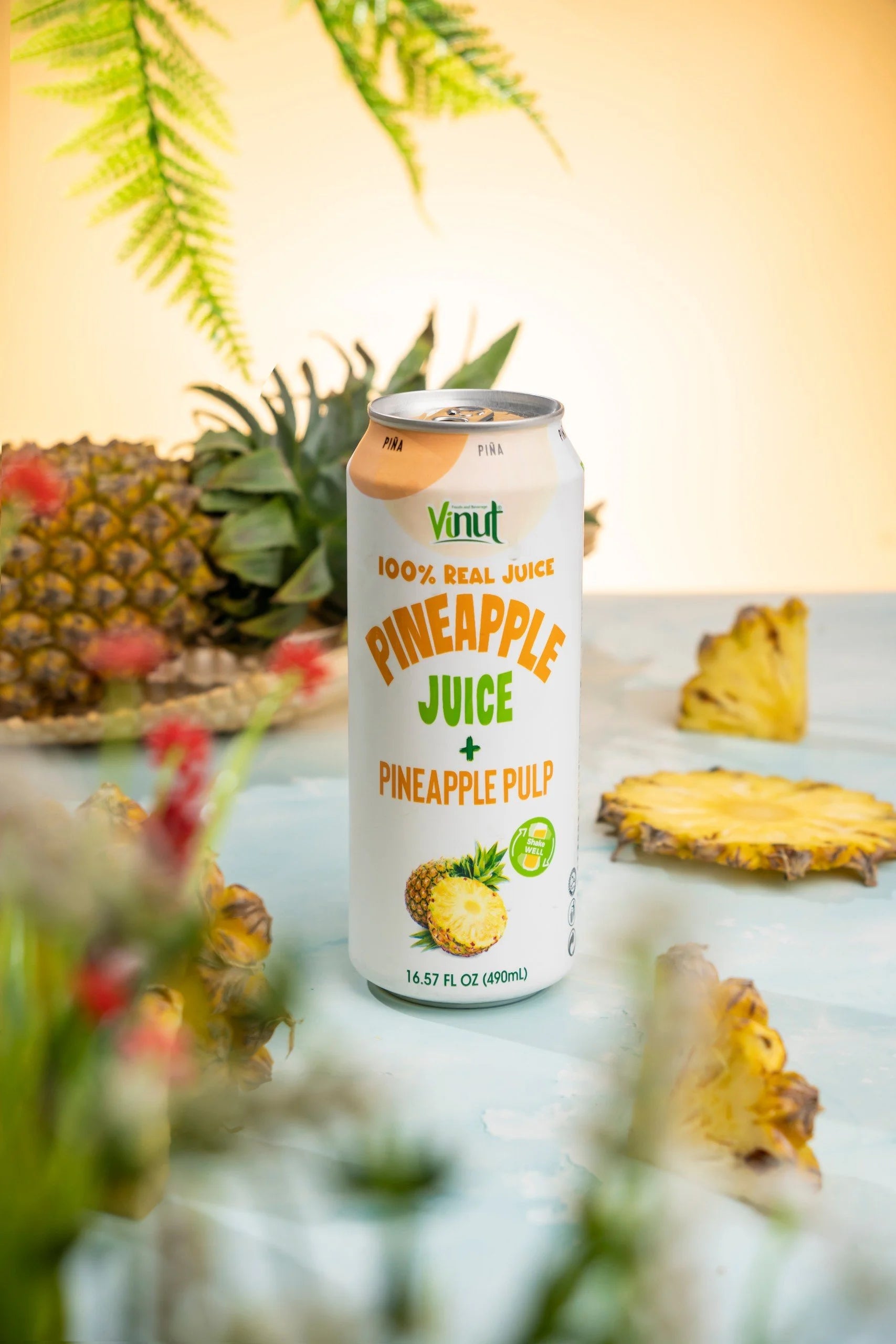 Pineapple - VINUT | 100% Real Fruit Juice – No Sugar Added | Tropical, Organic, Non-GMO. Drink Vinut Now.
