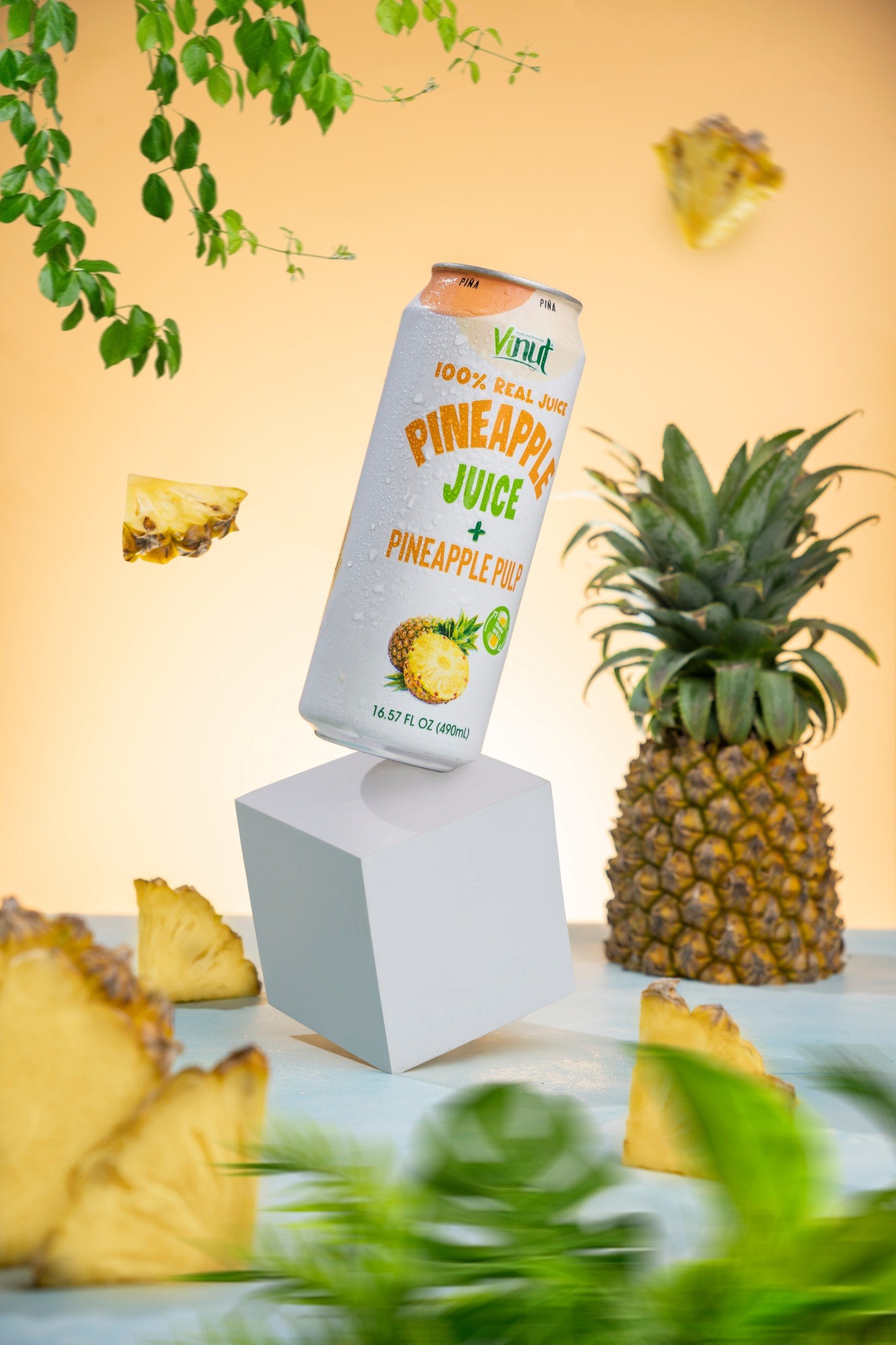 Pineapple - VINUT | 100% Real Fruit Juice – No Sugar Added | Tropical, Organic, Non-GMO. Drink Vinut Now.