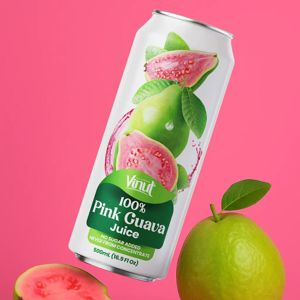 Pink Guava - VINUT | 100% Real Fruit Juice – No Sugar Added | Tropical, Organic, Non-GMO. Drink Vinut Now.