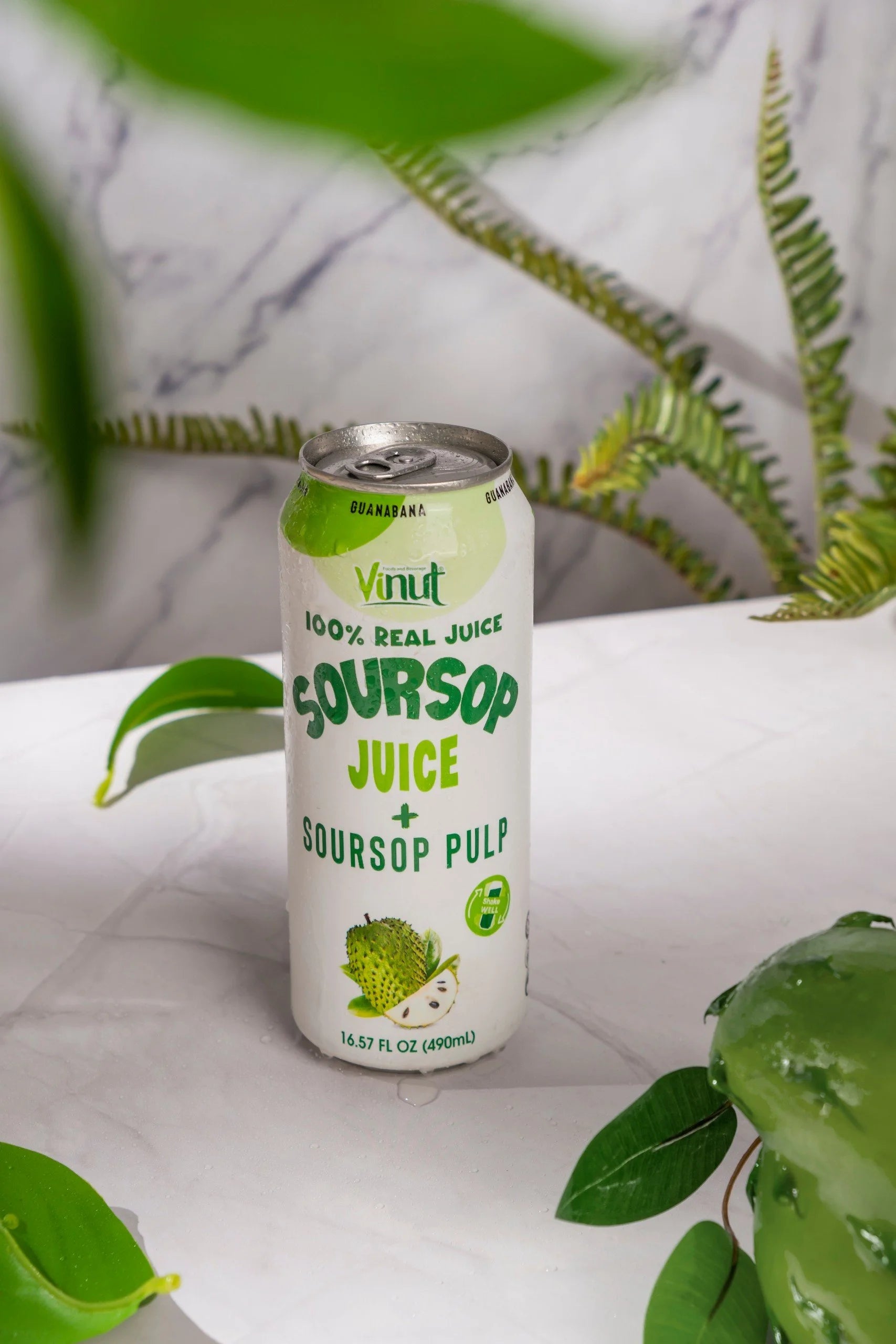 Soursop - VINUT | 100% Real Fruit Juice – No Sugar Added | Tropical, Organic, Non-GMO. Drink Vinut Now.