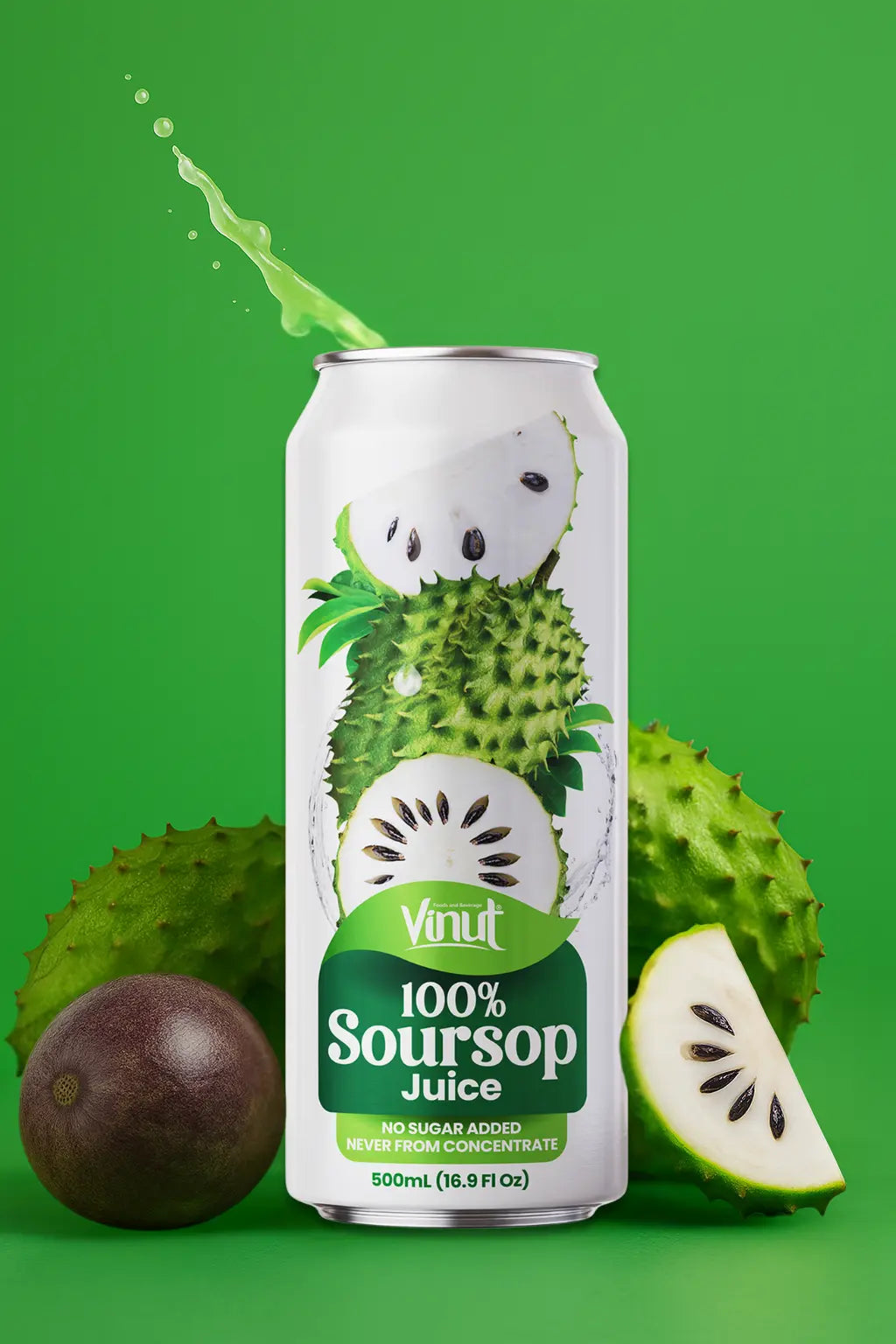 Soursop - VINUT | 100% Real Fruit Juice – No Sugar Added | Tropical, Organic, Non-GMO. Drink Vinut Now.