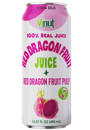 dragon fruit 100% fruit juice with pulp single can