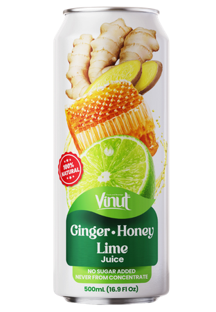 ginger honey lime 100% juice single can