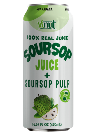 soursop 100% fruit juice with pulp single can