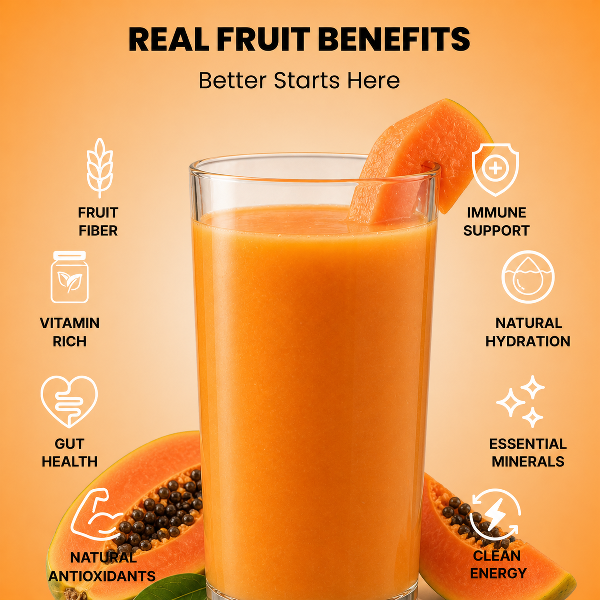 Vinut 16.9 oz papaya juice tallboy can compared with 16 oz and 8 oz juice bottles