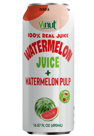 watermelon 100% fruit juice with pulp single can